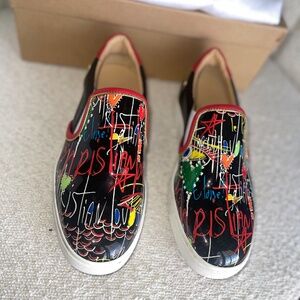 Christian Louboutin Multicolor Graffiti Slip-Ons